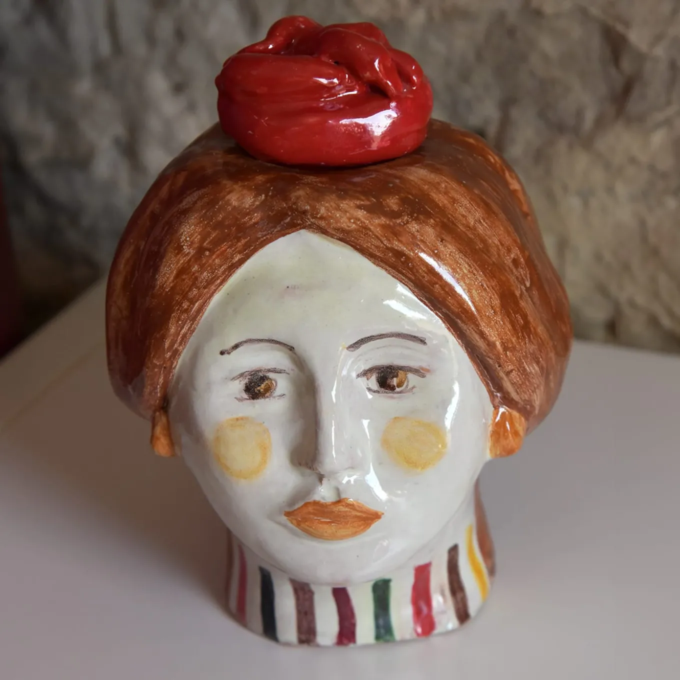 Testa di moro policroma moderna Peperina