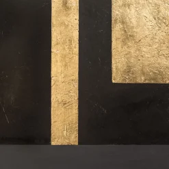 Testiera del Letto in Legno Nero e Oro