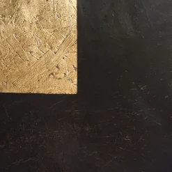 Testiera del Letto in Legno Nero e Oro