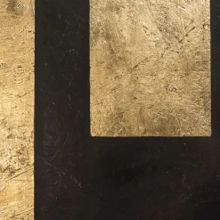 Testiera del Letto in Legno Nero e Oro