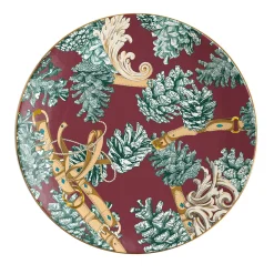 The Big White Set di 2 piatti dessert in porcellana con pigne #2