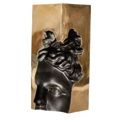 Them Scultura in patina nera e alta lucidatura a specchio