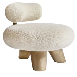 Tomyris Poltrona a tre gambe bianca