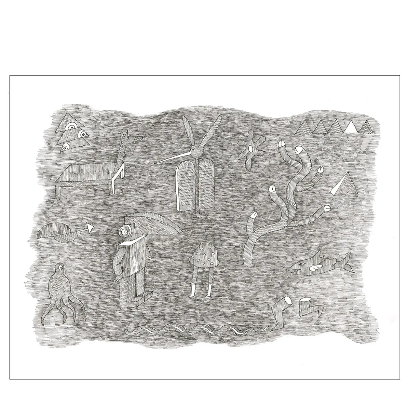 Tonsurton - Disegno a penna su carta