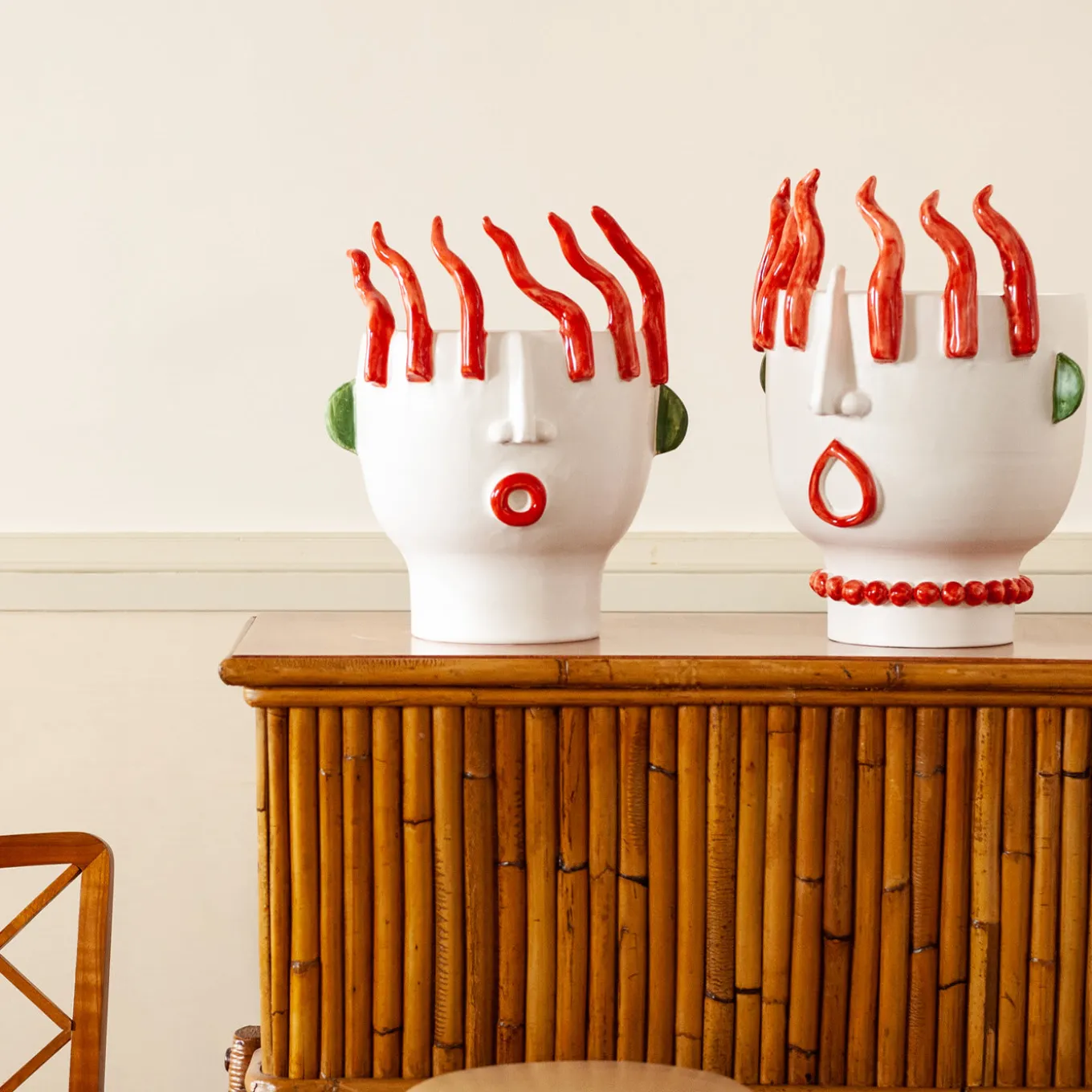 Totuccio Venditore ambulante di peperoni Vaso di testa