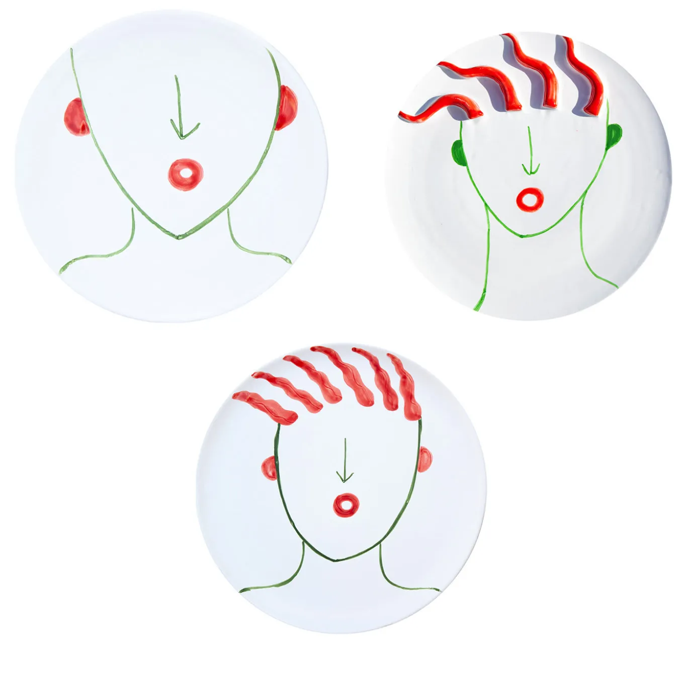 Totuccio Venditore ambulante di peperoni Set di 3 piatti