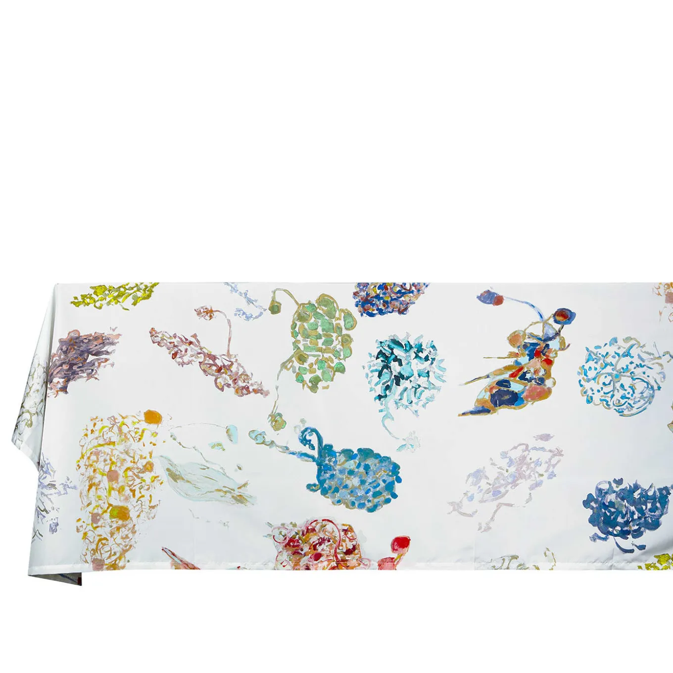 Tovaglia bianca a motivi policromi Filicudi