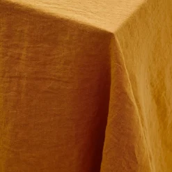 Tovaglia grande senape con bordo