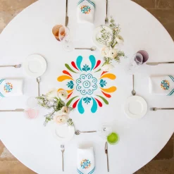 Tovaglia in Lino Bianco Maiolica