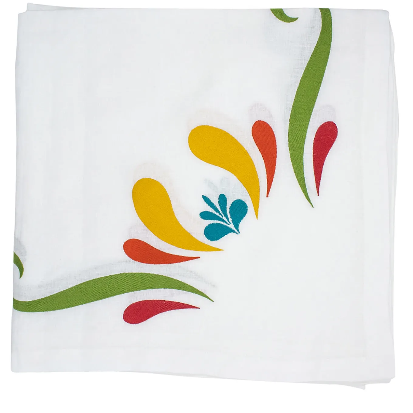 Tovaglia rettangolare in maiolica policroma