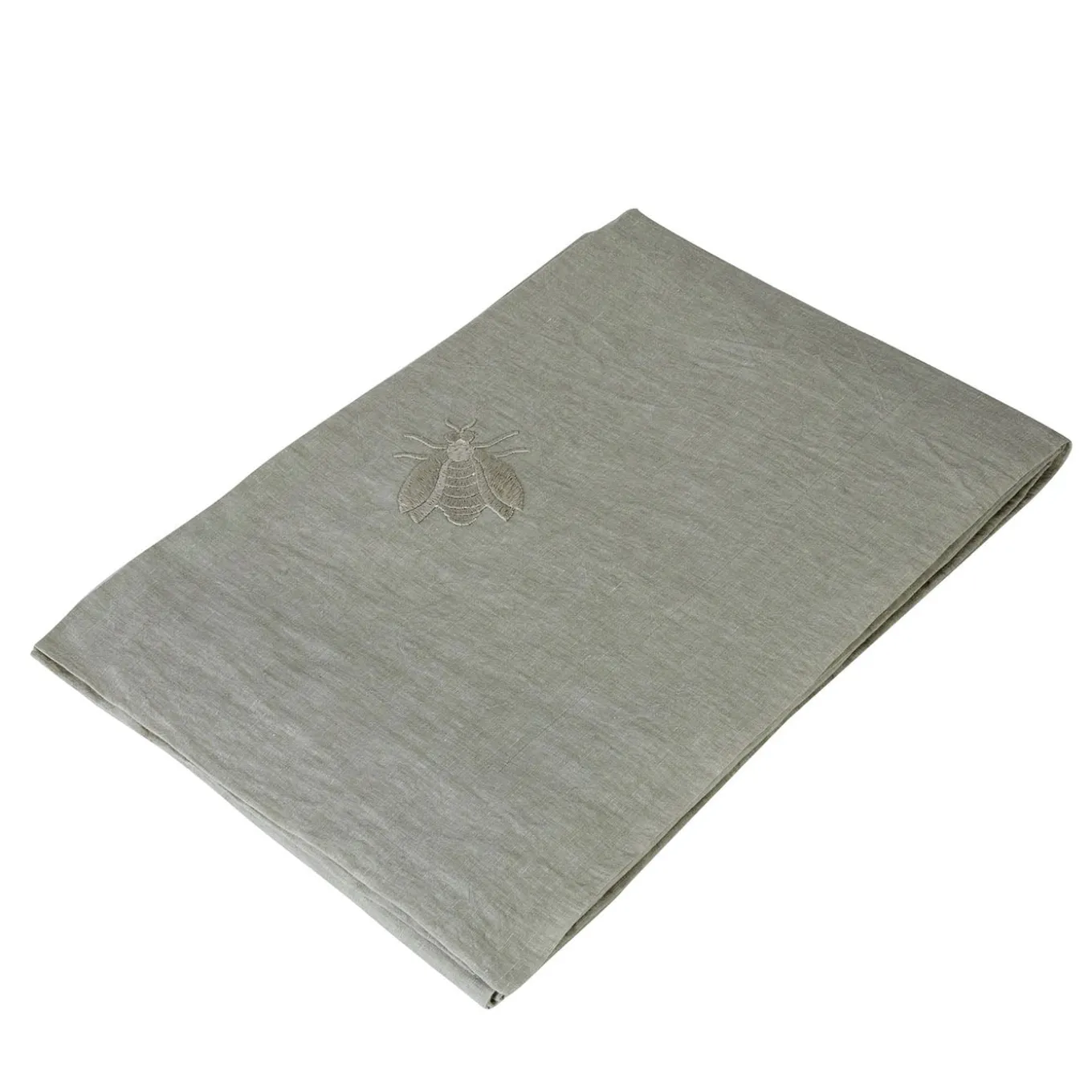 Tovaglia ricamata con ape grande grigia Dunans III
