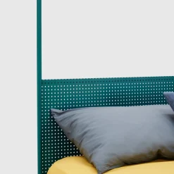 Tresca Letto Matrimoniale con Baldacchino in Ferro Blu Petrolio di Fioravanti & Cancelli