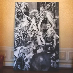 Trickynauta Da un'uscita all'altra Pittura acrilica su tela