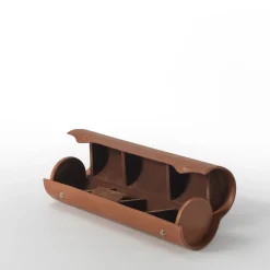 Tubo da Viaggio Porta Cravatte in Pelle