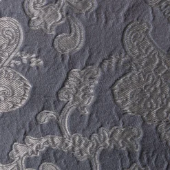 Tweedia Cuscino quadrato in jacquard azzurro floreale