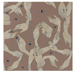 Uno, Nessuno Rosa Antico Cotone Carta da parati