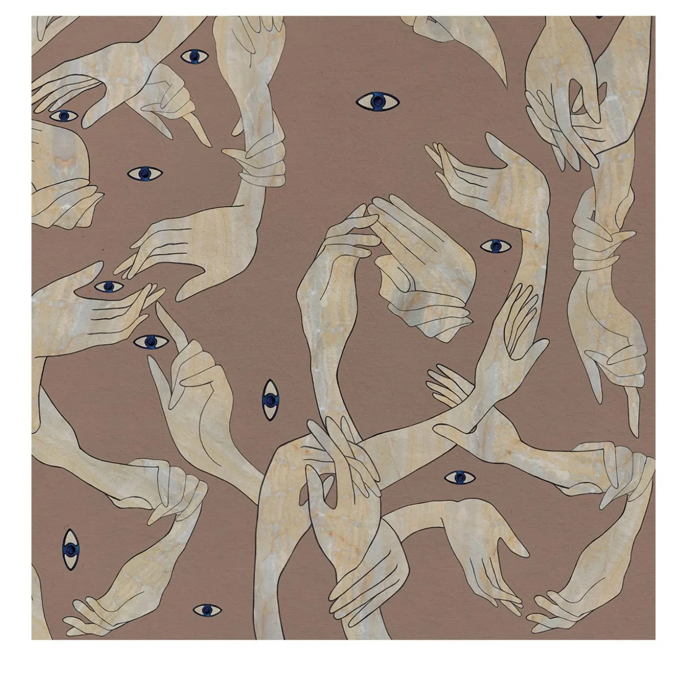 Uno, Nessuno Rosa Antico Cotone Carta da parati