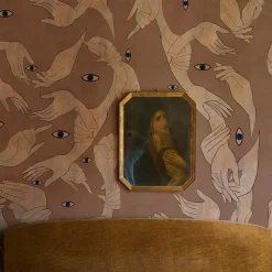 Uno, Nessuno Rosa Antico Cotone Carta da parati