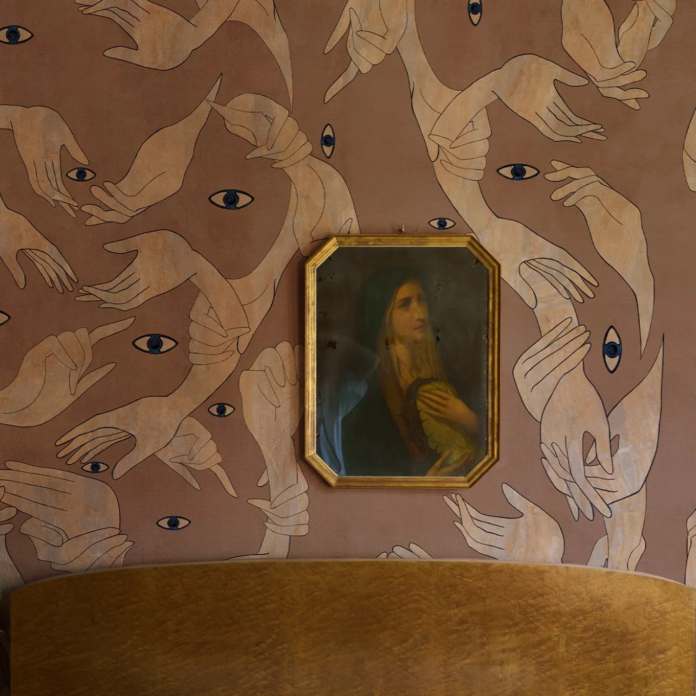 Uno, Nessuno Rosa Antico Cotone Carta da parati