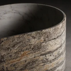 Vasca da Bagno Blessed Tub in Travertino Silver e Bianco del Re