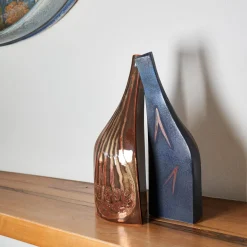 Vaso a Forma di Bottiglia Bottiglia #1 in Ceramica Rame
