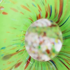 Vaso ad anfora in vetro di Murano verde