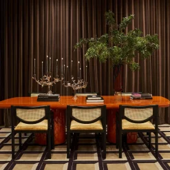 Vaso alto Giano in ametista e oro