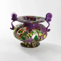 Vaso Anfora in Vetro di Murano Orchidea