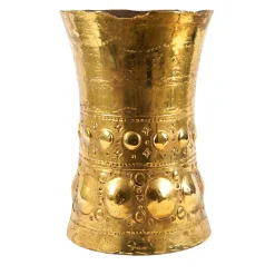 Vaso Auri in ceramica oro di Gabriele Mengoni