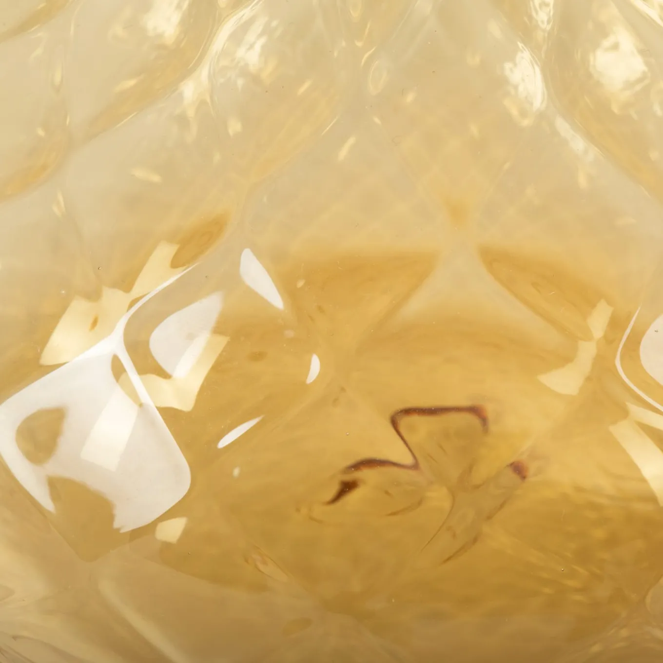 Vaso Balloton ambra chiaro con bordo verde