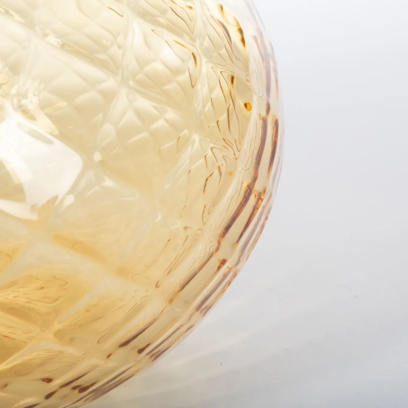 Vaso Balloton ambra chiaro con bordo verde