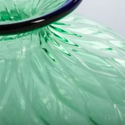 Vaso Balloton verde con bordo blu