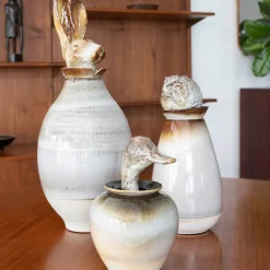 Vaso Canopo Lepre Bianco XL