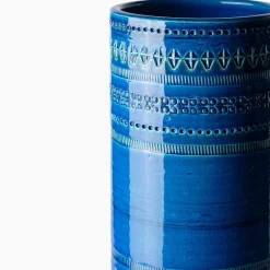 Vaso cilindrico blu di Aldo Londi