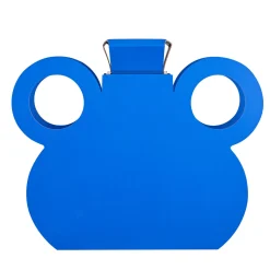 Vaso con manico rotondo in pelle Edition Limitée OTTO Majorelle Blue con coperchio