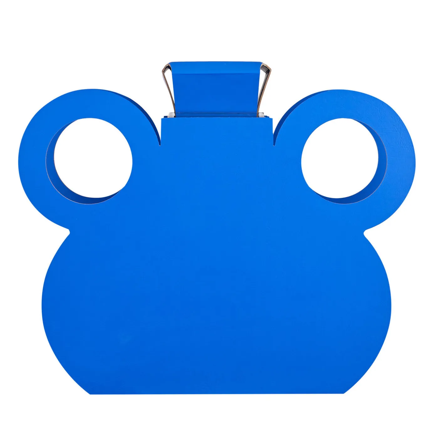 Vaso con manico rotondo in pelle Edition Limitée OTTO Majorelle Blue con coperchio