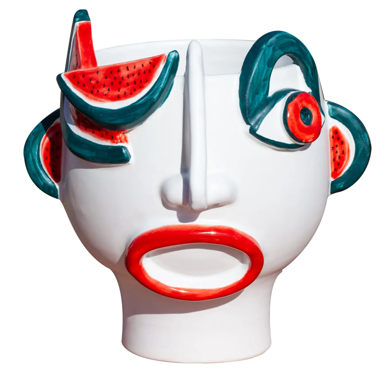 Vaso con testa di venditore di angurie di Riccardo Street