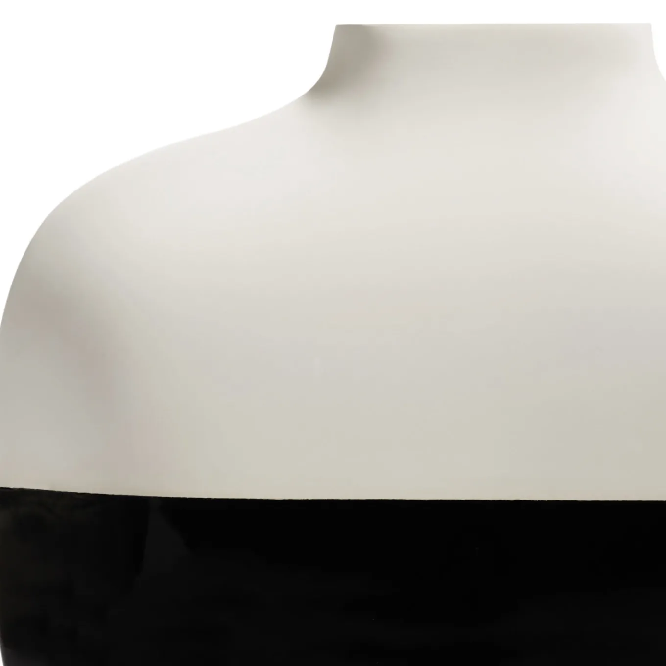 Vaso corto Palma Bianco e Nero