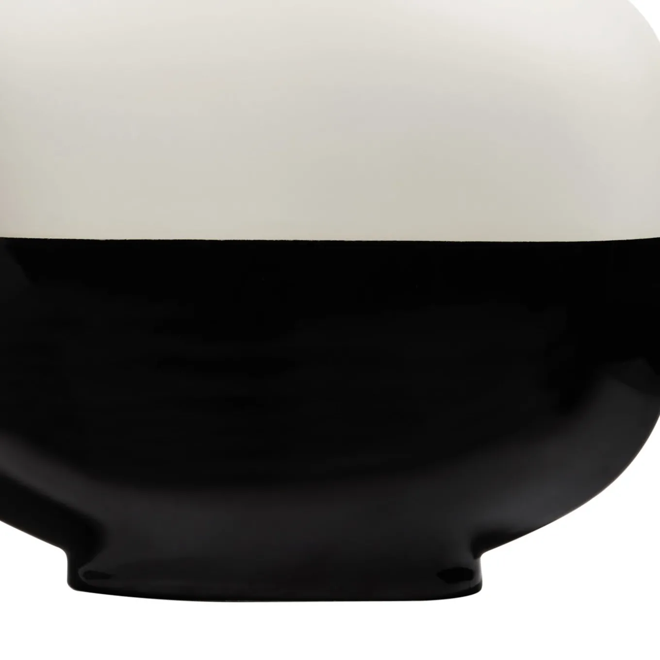 Vaso corto Palma Bianco e Nero