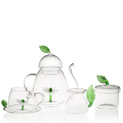 Vaso da latte a foglia verde