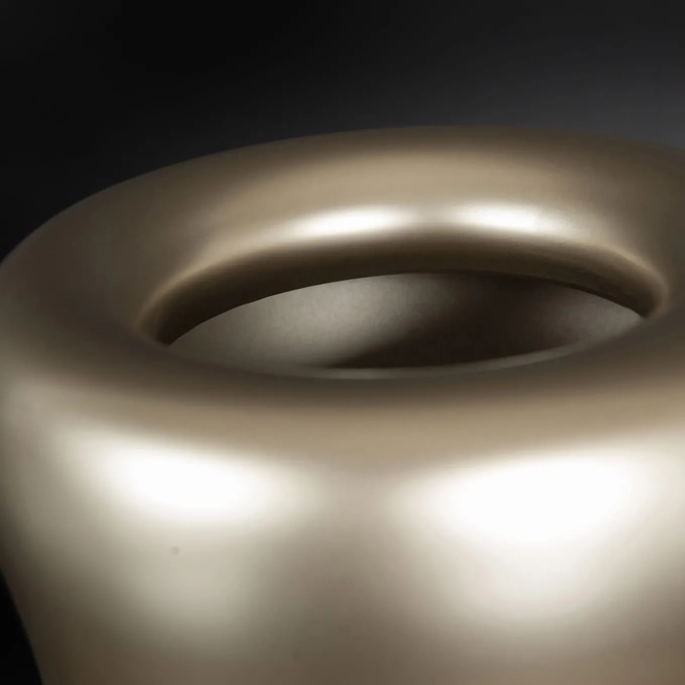 Vaso decorativo Bean Satin Beige #2