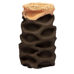 Vaso Decorativo in Ceramica Nero & Arancione #2