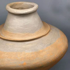 Vaso decorativo in gres rosso e nero n.88