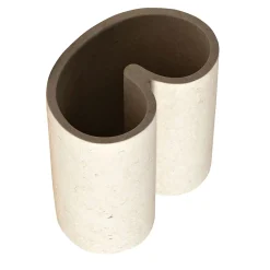 Vaso Decorativo in Marmo Beige Medio Muze