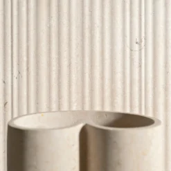 Vaso Decorativo in Marmo Beige Medio Muze