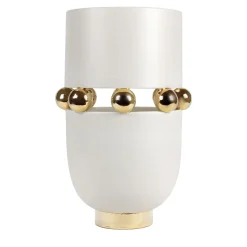 Vaso Decorativo Kósmos in Ceramica Bianca