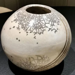 Vaso Decorativo Sphere Pot in Ceramica Bianca