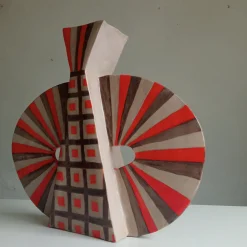 Vaso decorativo Wild Double-Face rosso in terracotta