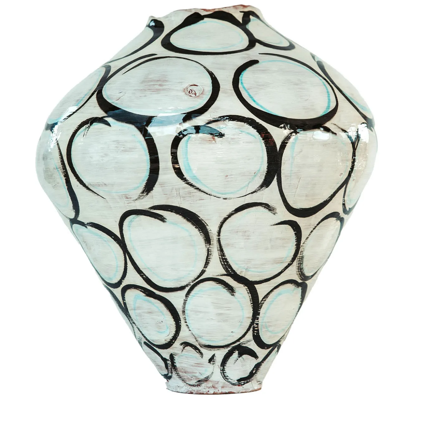 Vaso di manganese e cerchi verde rame