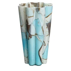 Vaso di vetro a secchiello Acquamarina